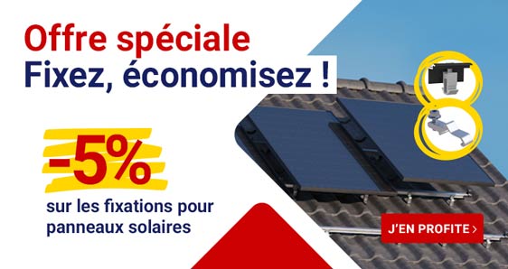 Offre speciale fixations panneaux solaires