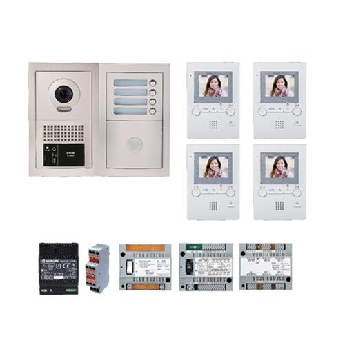 Combiné Interphone Aiphone GF1DK - Poste Audio Avec 1 Bouton, Fixation Murale, Couleur Blanc, Dimensions 200 X 89 X 63 Mm