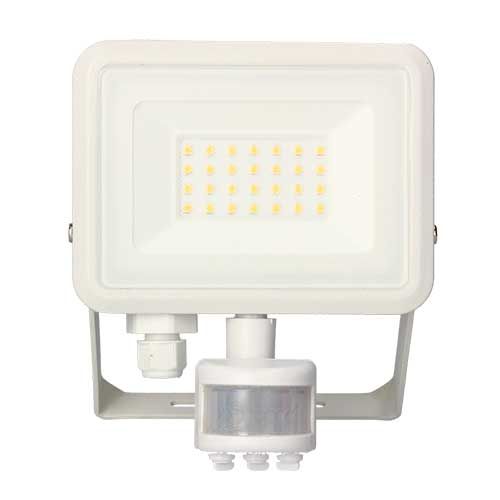 Projecteur LED extérieur blanc à détecteur infrarouge Arlux Kreon 2 - vue de face