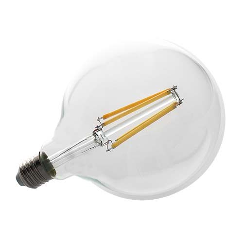 ARLUX Ampoule LED 3-Steps dimmable transparente E27 Ø125 230V 6W(=80W) 900lm 2700K - vue horizontale
