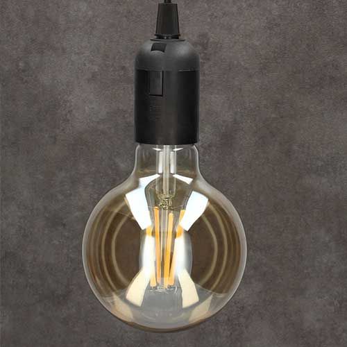 ARLUX Ampoule LED 3-Steps dimmable ambrée E27 Ø95 230V 6W(=80W) 720lm 2700K - photo ambiance