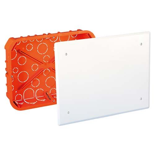 EUROHM XL Pro Boîte de dérivation pour placo® 250x190x50mm coloris orange + couvercle blanc
