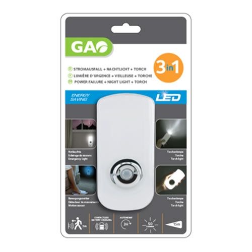 Veilleuse LED multifonctions GAO avec détecteur de mouvement