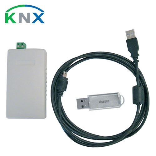 HAGER KNX Kit logiciel pour serveur IP Domovea avec interface USB/KNX - TJ701A