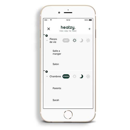 Application pour smartphone Heatzy pour le pilotage à distance de votre chauffage électrique