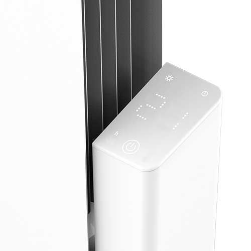 HEATZY Shine Radiateur connecté à inertie fluide horizontal blanc 1500W - thermostat digital