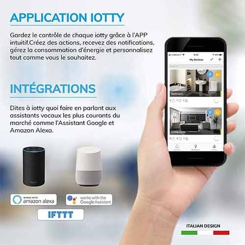 Livolo Interrupteur Tactile Intelligent 2 Voies 1 Module Verre - Blanc - Compatible Alexa & Google Home
