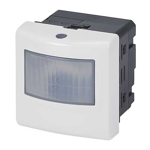 Détecteur de mouvement infrarouge 2 fils sans neutre 100W LED blanc Legrand Mosaic - vue de profil