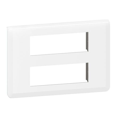 Plaque De Finition Legrand Mosaic 45 - 6 Modules, Couleur Alu, Pose Horizontale, Référence 75136