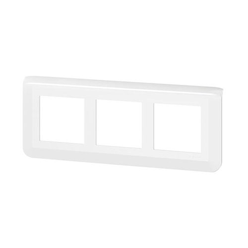 Plaque Triple Horizontal Blanc Arnould Initia 69880 - Interrupteur Prises - Occasion Fonctionnel