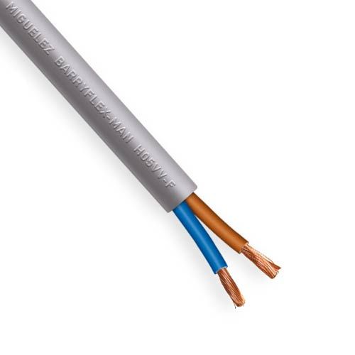 Câble électrique souple gris Miguelez 2x2.5mm² bleu et marron