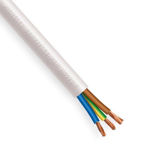 Câble électrique souple H05VVF 3G1.5mm² blanc MIGUELEZ