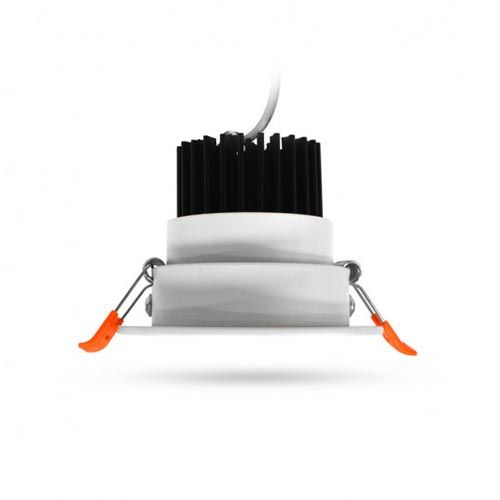 MIIDEX Spot LED encastrable SPARK II orientable 230V 7W 700lm 4000K 85mm blanc - vue de côté