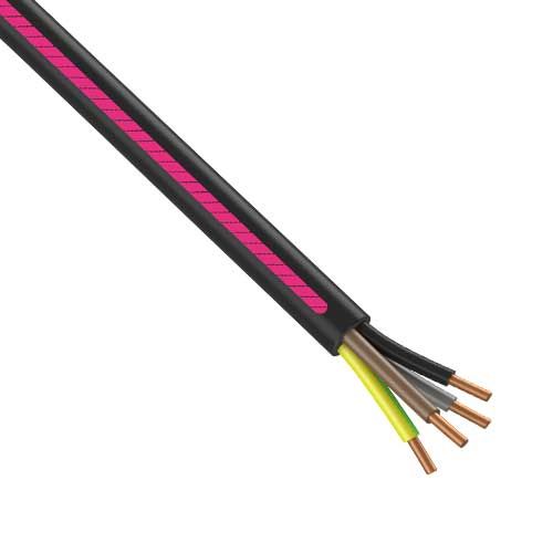 Câble électrique RO2V 4G1.5² N/M/G/VJ NEXANS - Couronne de 50m