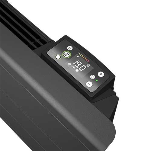 Thermostat Radiateur à inertie double technologie vertical gris 1500W NOIROT Radiasoft - DCN3455SKHS