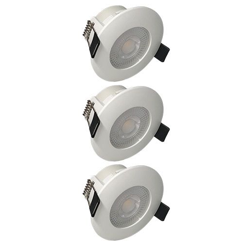 Lot de 3 spots LED remplaçables encastrables 80mm 230V 3x5W 400lm 2700°K blanc
