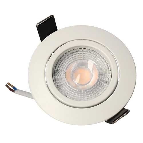 Spot LED remplaçable encastrable orientable et dimmable 5W 400lm 4000K 82mm blanc