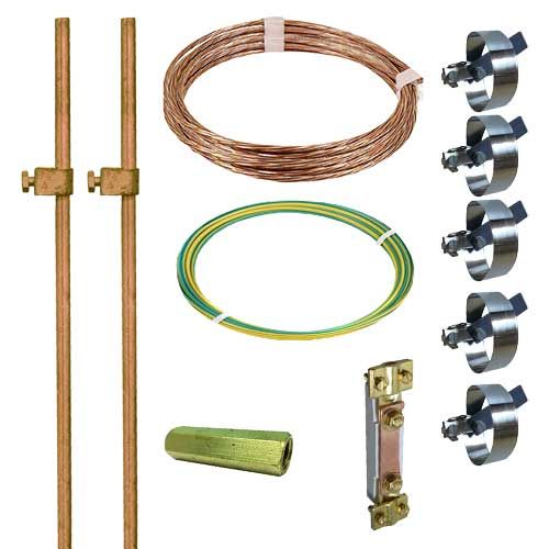 Kit de mise à la terre PREMIUM 2 piquets 1M + liaison jusqu'au tableau — free download