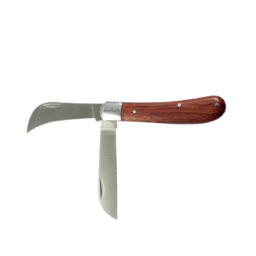 E-ROBUR Couteau d'électricien 2 lames manche en bois - 424005