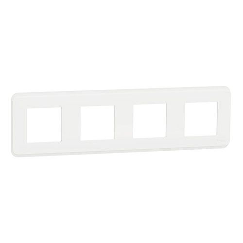 Plaque de finition pour interrupteur Unica Blanc 4 postes  - Photo principale