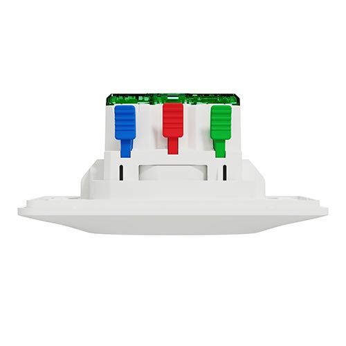 Prise de courant 2P+T + USB Type-C complète affleurante coloris blanc SCHNEIDER Ovalis - vue de dessus