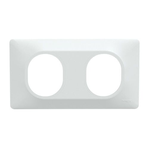 SCHNEIDER Ovalis Plaque double horizontale blanc - S320704