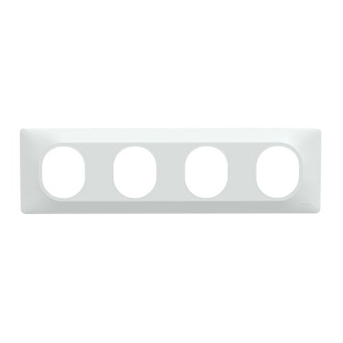 SCHNEIDER Ovalis Plaque quadruple horizontale blanc - S320708
