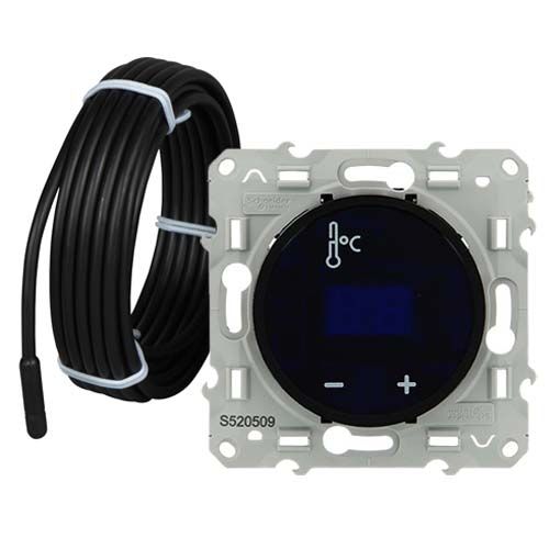 Thermostat à écran tactile noir SCHNEIDER Odace - S520509
