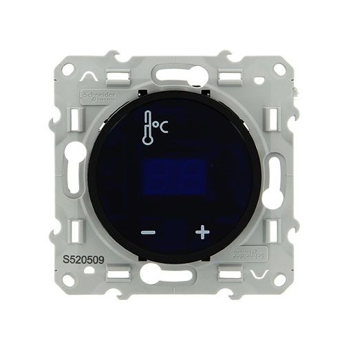 SCHNEIDER Odace Mécanisme thermostat fil pilote à écran tactile noir - S520509