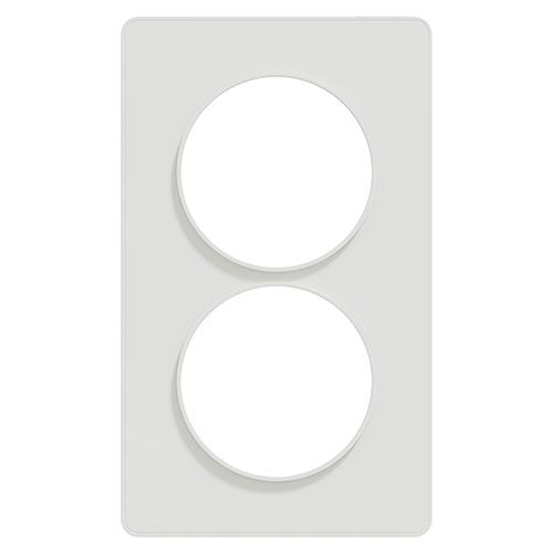 S320704 Plaque de finition blanche 2 postes horizontaux - Schneider Electric