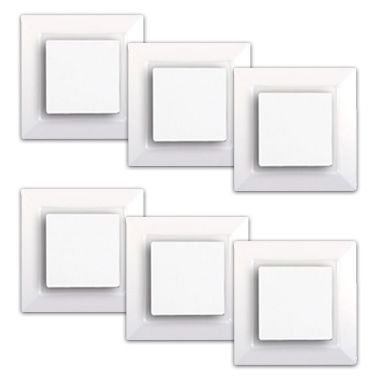 Double Interrupteur Va-Et-Vient Complet Basic, Blanc Double Interrupteur Va-Et-Vient Complet Basic, Blanc