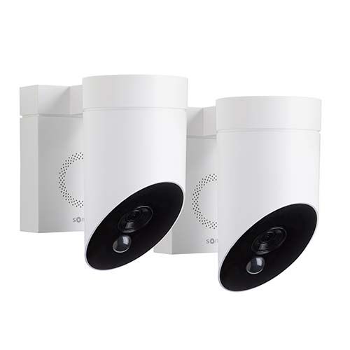 SOMFY Lot de 2 caméras de surveillance extérieures blanches avec sirène intégrée - 1870471