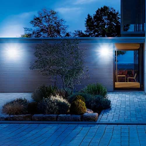 Steinel Projecteur LED XLED Slim S blanc, détecteur de mouvement 160