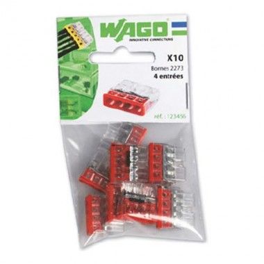 WAGO Sachet de 10 mini-bornes de connexion 4 fils S2273