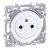 EUROHM Square Prise de courant 2P+T affleurante blanc - 60239