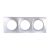 EUROHM Square Plaque triple silver - 60498