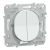 SCHNEIDER Ovalis Interrupteur va et vient + poussoir blanc - S320285