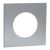 SCHNEIDER Odace Metal Plaque simple titane support blanc - S910702