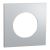 SCHNEIDER Odace Metal Plaque simple aluminium support blanc - S914702