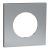 SCHNEIDER Odace Metal Plaque simple titane support noir - S915702