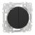 SCHNEIDER Odace Interrupteur double va et vient/bouton poussoir noir onyx - S940214