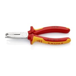 KNIPEX Pince à dégainer isolée 1000V chromée 165mm max. Ø 10mm tranchant avec biseau - 1346165