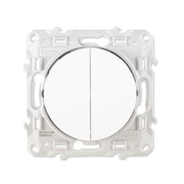 SCHNEIDER Odace Interrupteur double va et vient blanc - S520214