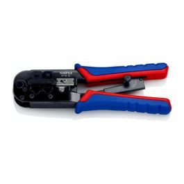 KNIPEX Pince à sertir pour fiches Western RJ11 à RJ45 avec coupe et dénudeur 190mm - 975110