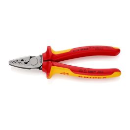 KNIPEX Pince à sertir isolée 1000V pour cosses, connecteurs et manchons isolés polie 0,25 à 16mm² 180 mm - 9778180