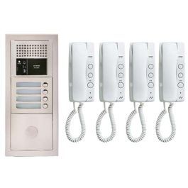 AIPHONE Pack interphone encastré avec 4 combinés - GTBA4E