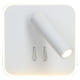ARLUX Jazz Applique intérieure carré 11W 770lm 2700K blanc + liseuse 3W 210lm - 114118