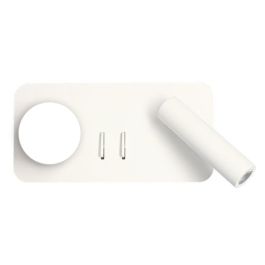 ARLUX Maki Applique intérieure rectangle gauche 3W 210lm 2700K blanc + liseuse 3W - 114133