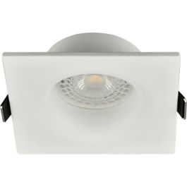 ARLUX Support de spot carré fixe 88mm avec douille GU10 automatique blanc - 851404