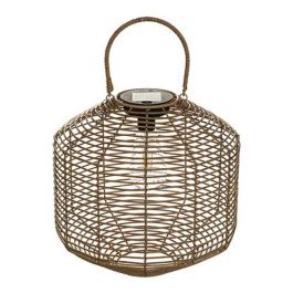 ATMOSPHERA Lampe à poser extérieur solaire LED CUBA hauteur 30cm bois naturel - 178903